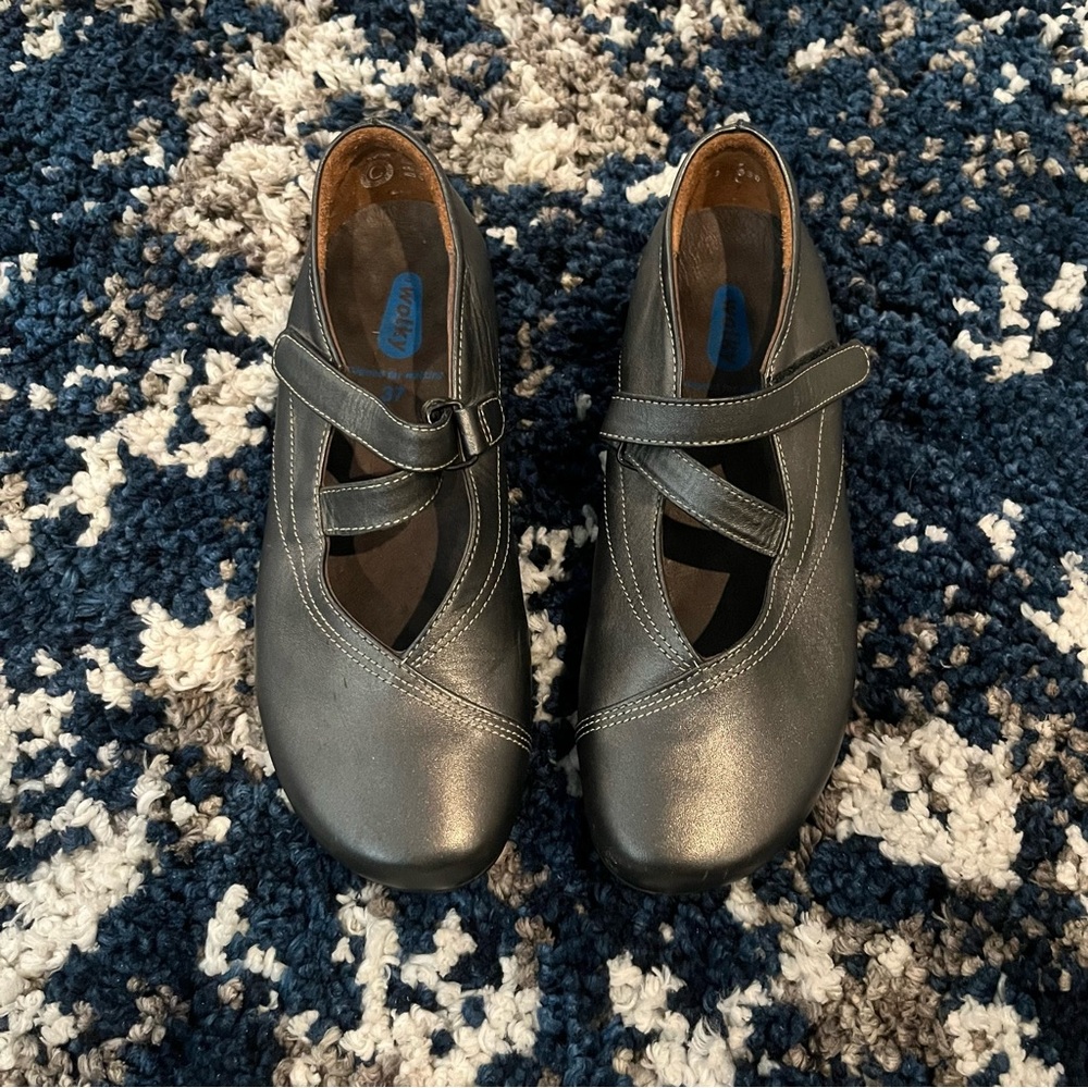 Wolky Passion Mary Jane Leather Shoes - Bronze -  Women’s 37/6.5